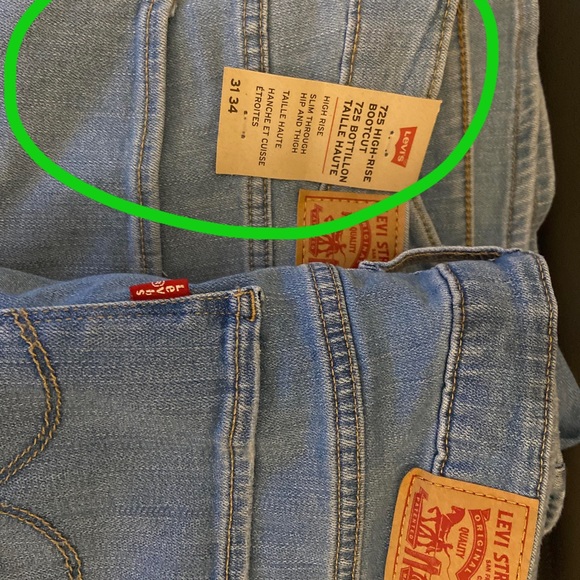 LEVIS 725 HIGH RISE BOOTCUT WOMEN'S JEANS - Picture 3 of 3